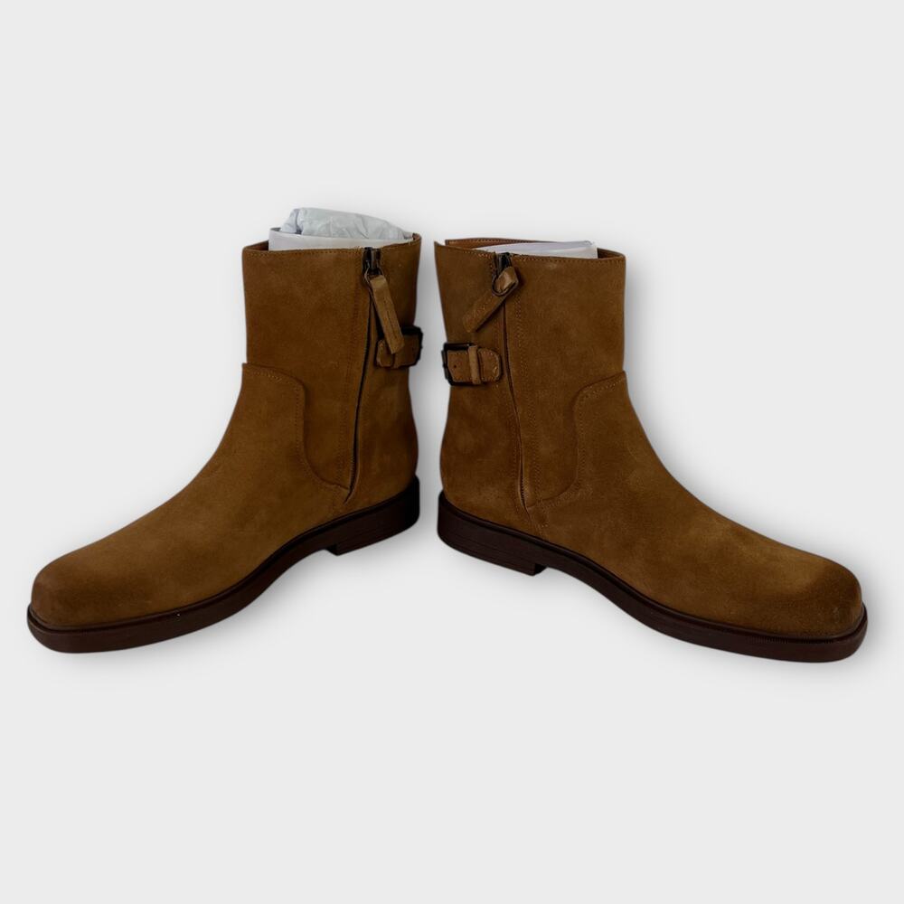 Franco Sarto Pippen Square Toe Boot Brown Suede Size 9 - Picture 5 of 9
